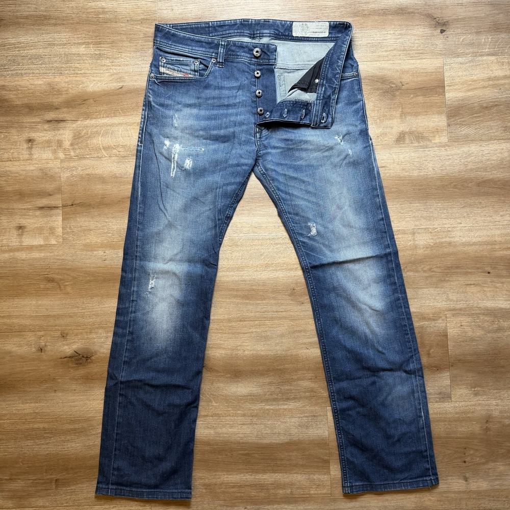 Diesel Men's Slim Straight Jeans - Blue